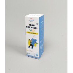Tran Norweski Kids, 1000 mg Omega-3 (Cytryna) - 50 ml